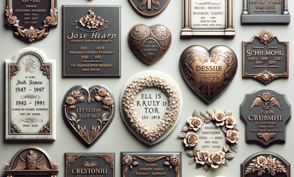 funeral plaques